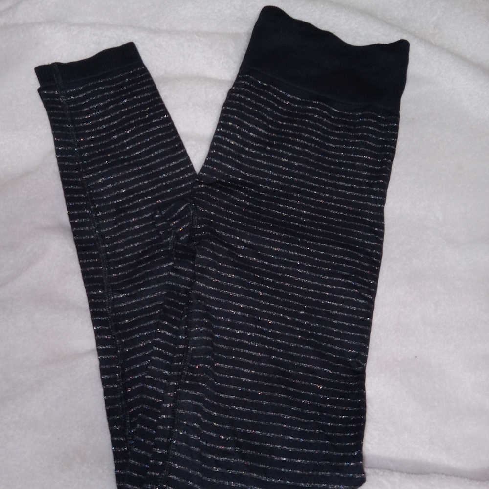 Athleta Compression Fitted Leggings Small Reflective Shimmer Stripe Sz Small - Picture 15 of 15